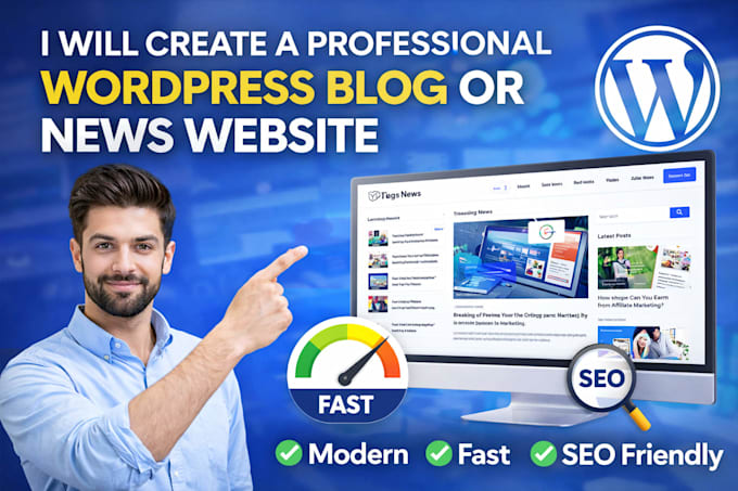 create a professional wordpress blog or news website