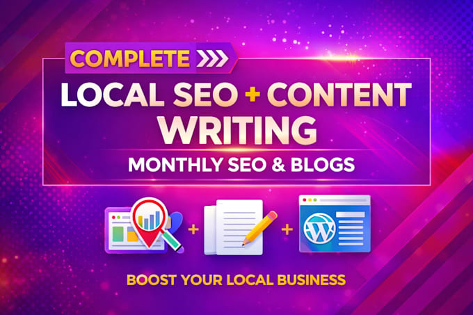 provide local seo and blog writting