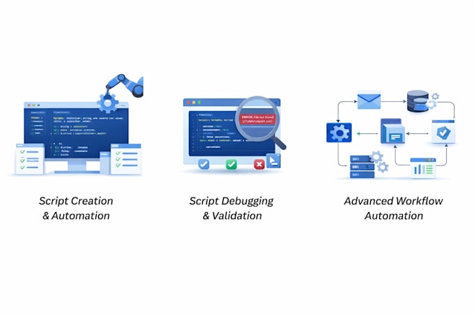 build powershell scripts to automate windows tasks, reports, and file workflows