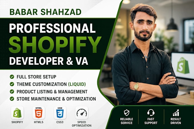 shopify store setup,customize store and redesign shopify websites