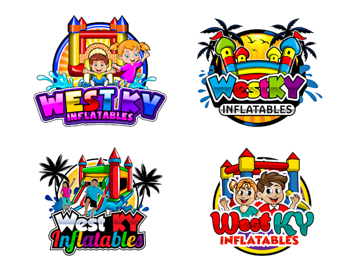 design modern bounce house logo