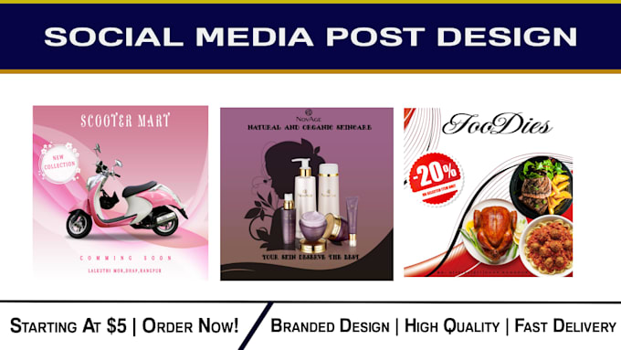 do design advertising posts for business, cafe or products