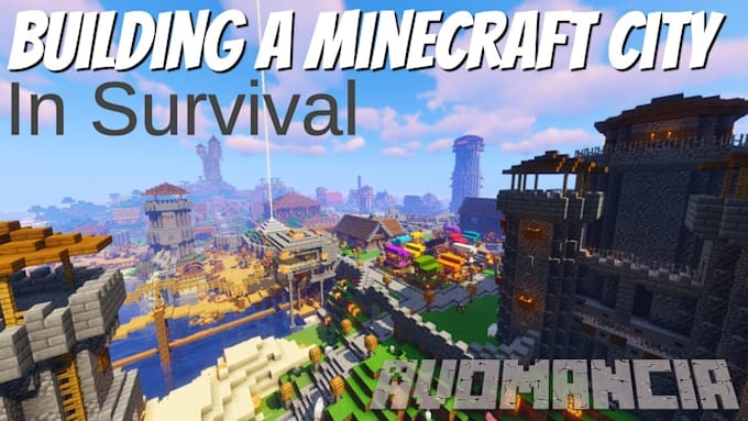 custom minecraft city map spawn build survival adventure builder, lobby fast map
