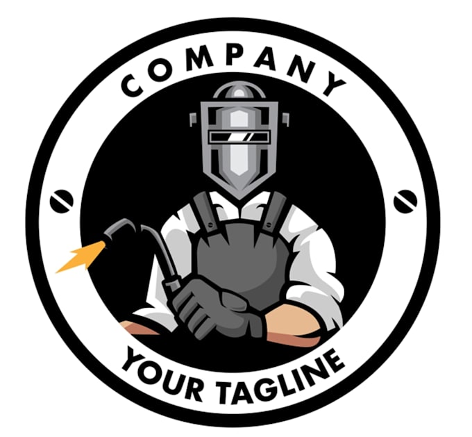 design high quality welder mascot logo