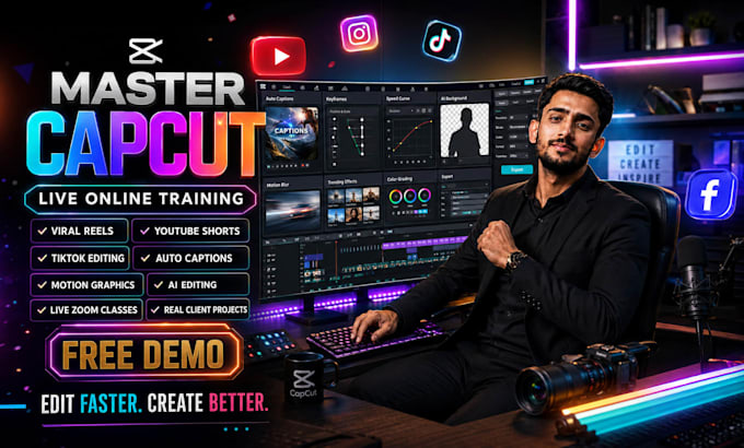 teach capcut pro video editing via zoom