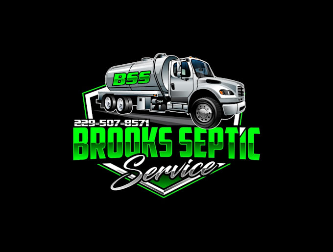 create attractive and imagination septic truck logo design