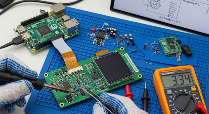 do analyze and modification of pcb for midi tft to raspberry pi 5 dsi connection