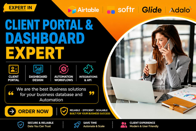 design automated internal tools and dashboards with softr, airtable as an expert