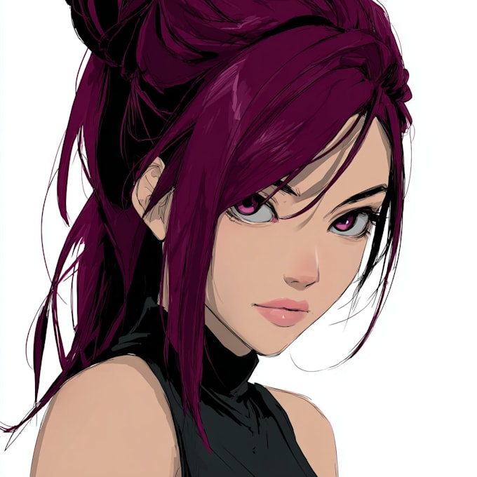 draw anime illustration with fantasy warrior theme