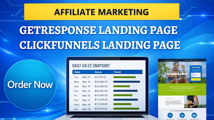 create high converting clickfunnels, getresponse landing pages for affiliate