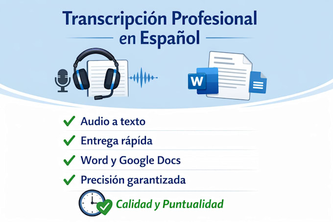 transcribiré audios y vídeos en español de forma precisa