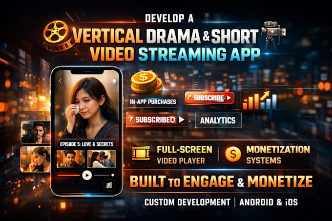 develop a tiktok style vertical drama and short video streaming app