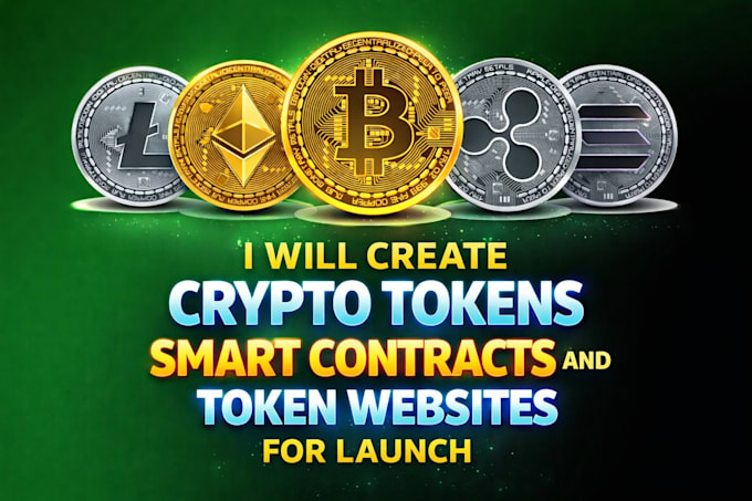 create crypto tokens smart contracts and token websites for launch