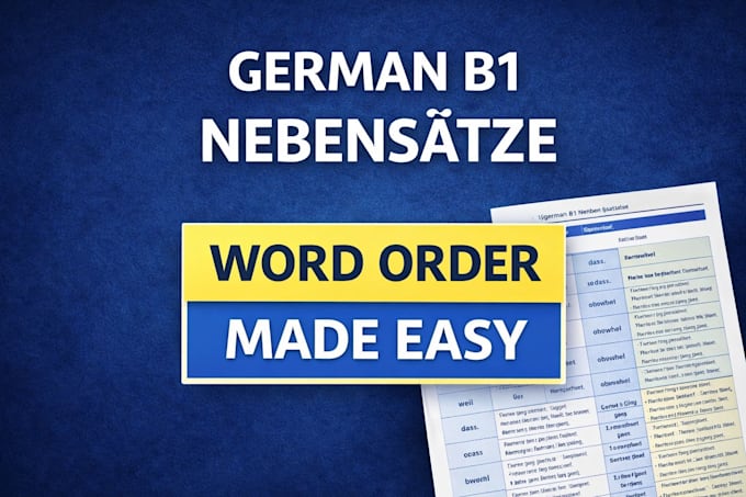 help you master german b1 nebensaetze