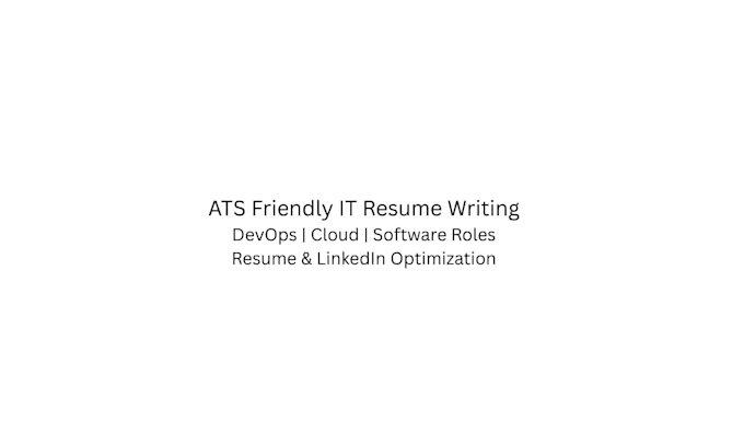 write an ats friendly IT and devops resume