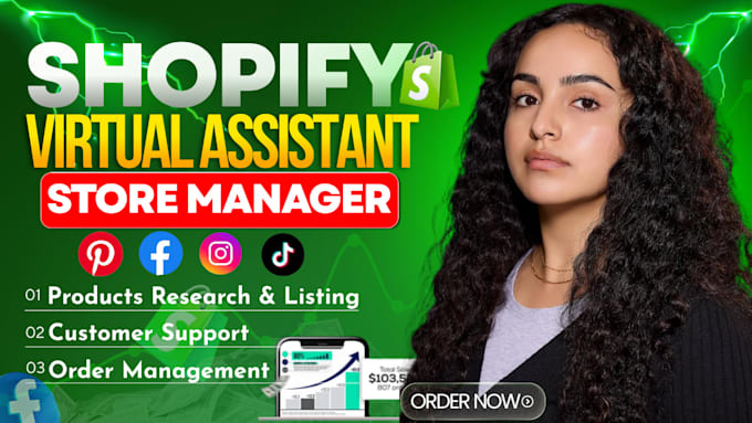 be shopify, ebay virtual assistant, shopify store manager for shopify marketing