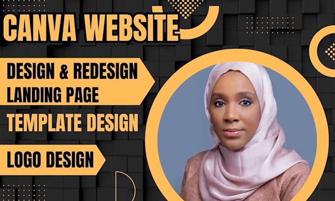 canva website design, landing page website design