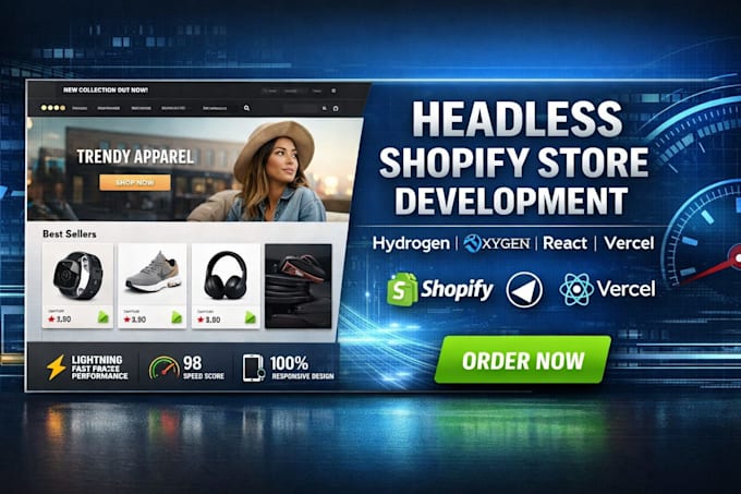 build redesign headless custom shopify hydrogen oxygen online store vercel react
