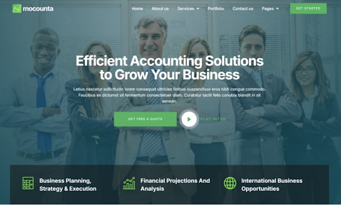 build squarespace accounting website finance service website bookkeeping website
