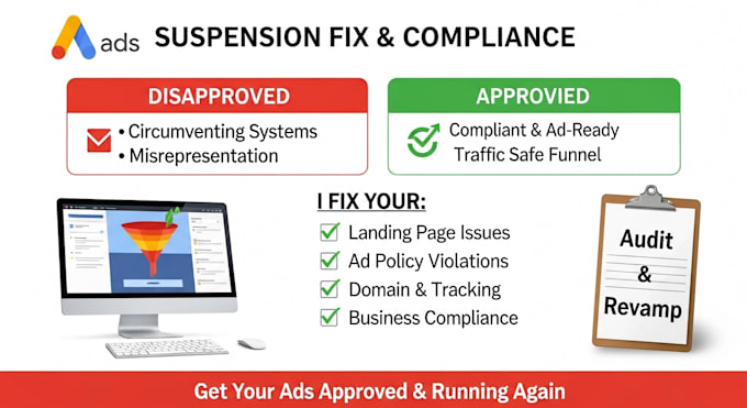 fix google ads disapproval for hacked or compromised site, policy violation