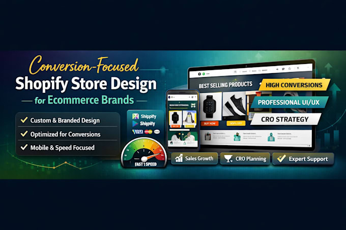 design and build a conversion focused shopify store for ecommerce brands