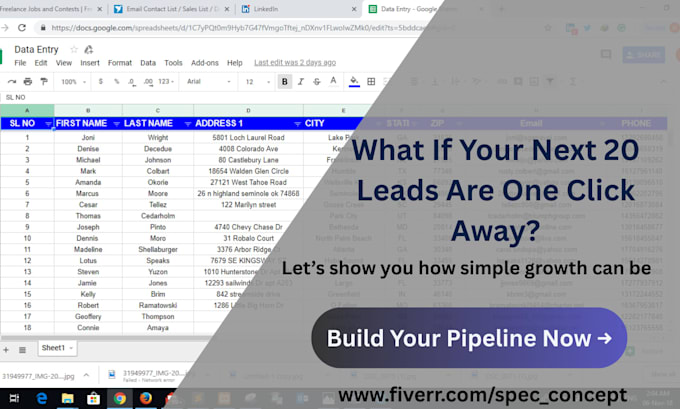 do b2b lead generation, contact scraping, email list building, prospect list