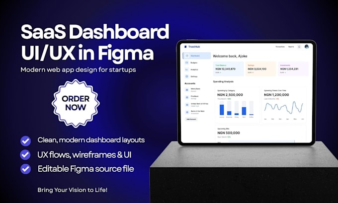 saas dashboard, figma design, design system, responsive design, website design