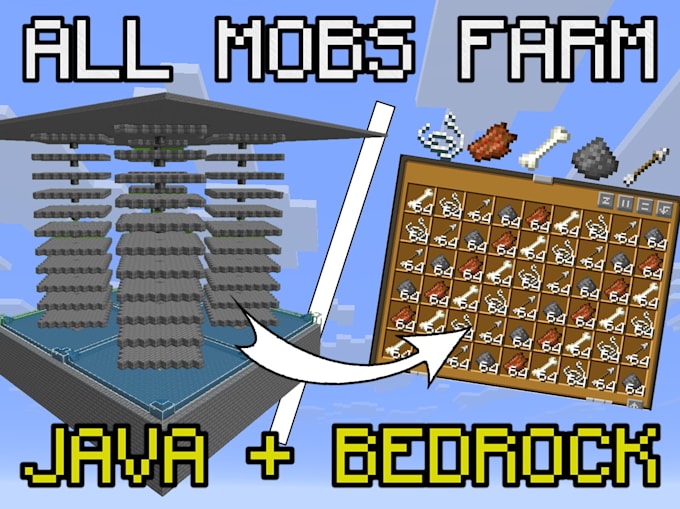 build any mob farm in minecraft for you in java or bedrock