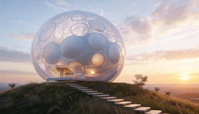 generate 5 architectural concept ideas as imagery