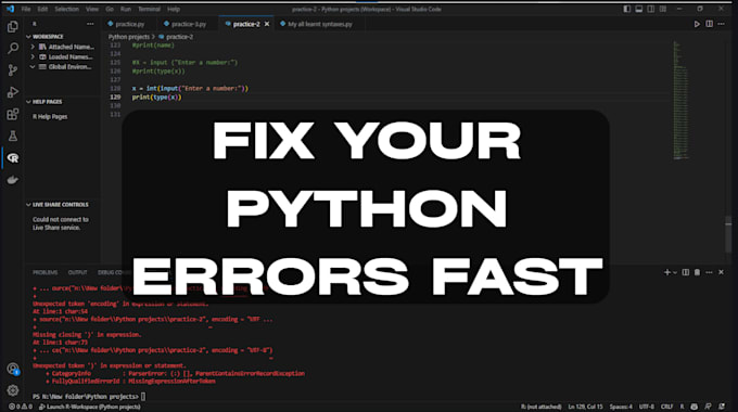 fix python bugs and backend errors fast
