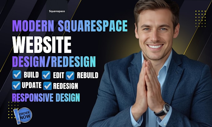 build modern squarespace website design, redesign, rebuild squarespace website