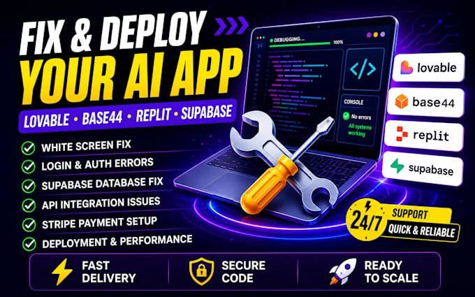 fix, deploy app convert your lovable ai web app to IOS app, android app