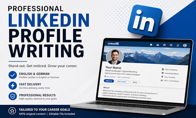 write a professional linkedin profile and about section