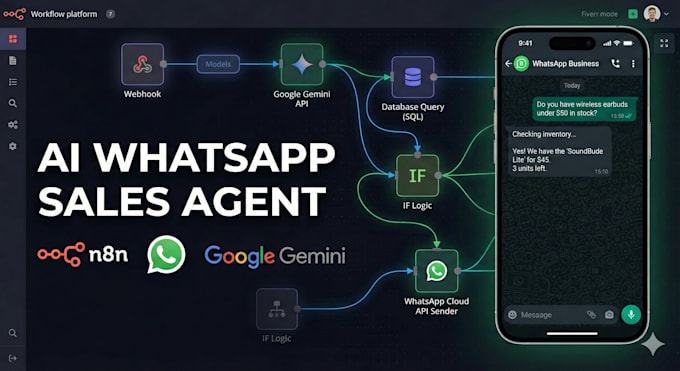build advanced ai whatsapp chatbots using n8n and gemini