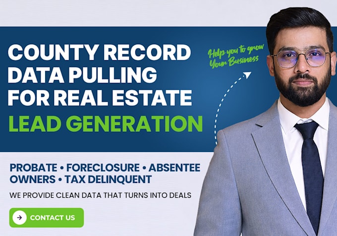 pull county records and data for real estate lead