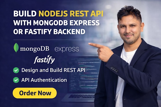 build nodejs rest API with mongodb express or fastify backend
