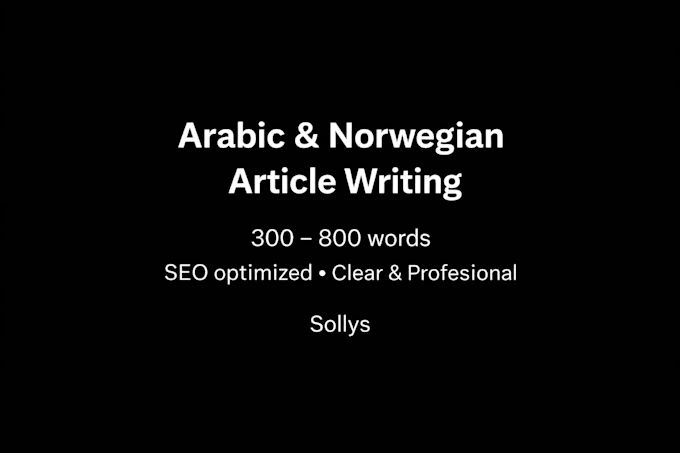 write seo optimized arabic articles