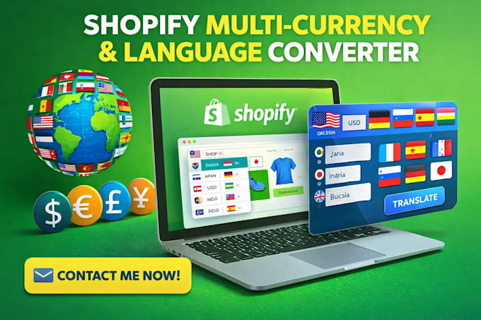 do shopify store multiligual translation website  currency language converter