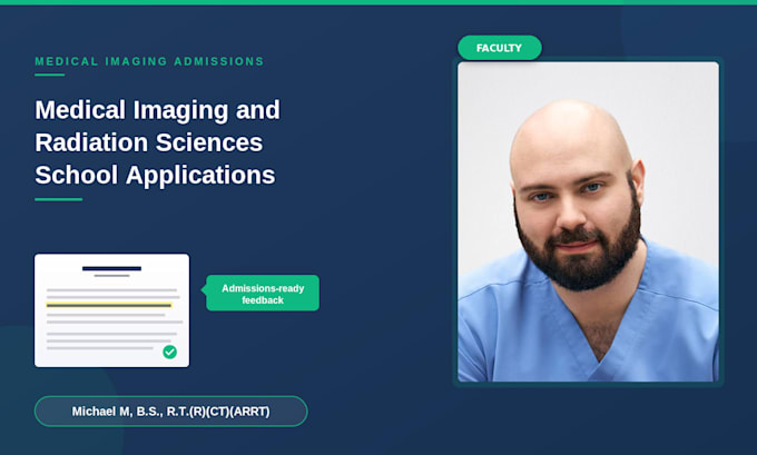 review your radiography or medical imaging school application