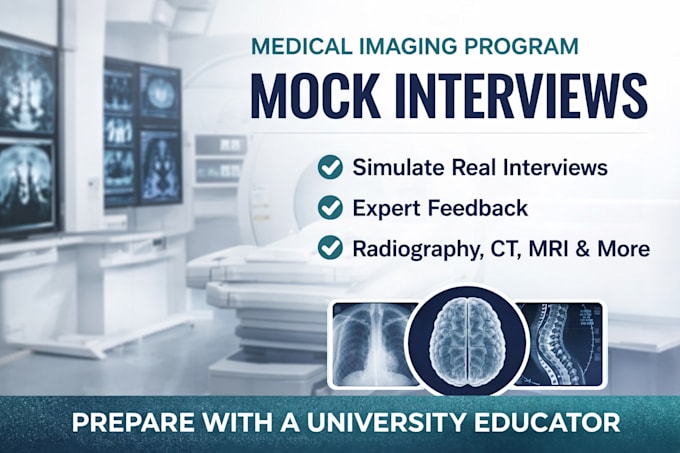 conduct a mock interview for medical imaging programs