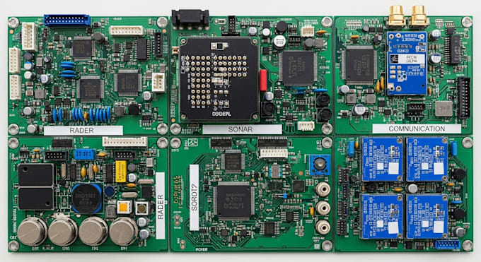 design ship electronic pcb including radar, sonar, and communication system