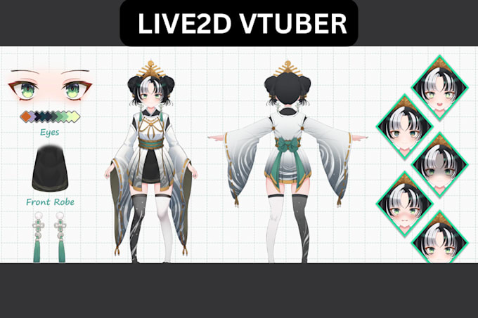 design and rig live2d vtuber model, anime vtuber rigging for vtube studio