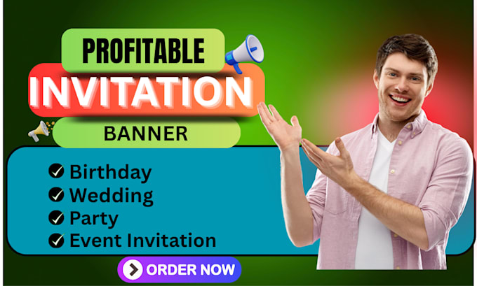 design creative invitation banner for any event