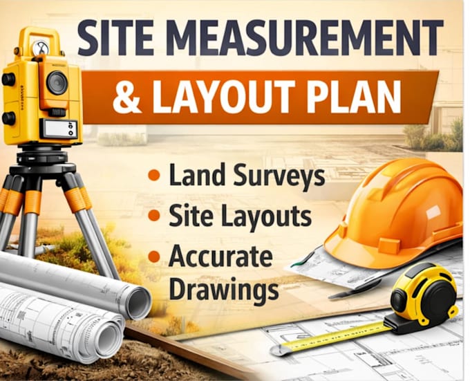 do professional construction site measurement and layout plan