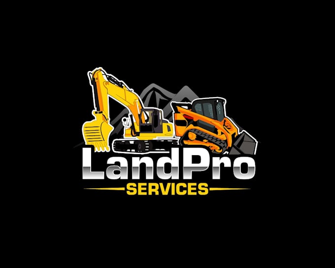 create awesome skid steer, excavator and truck logo design