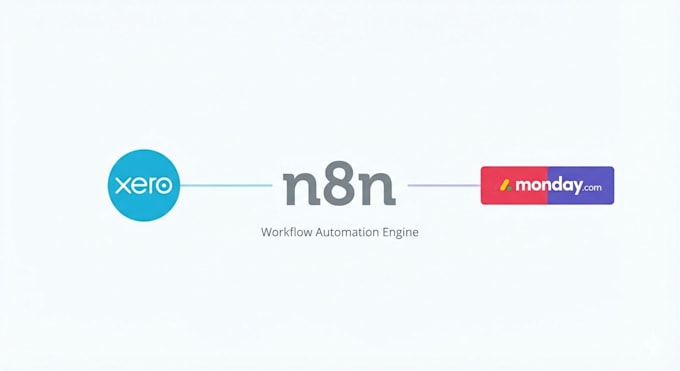 build xero and monday dot com automation tool using n8n