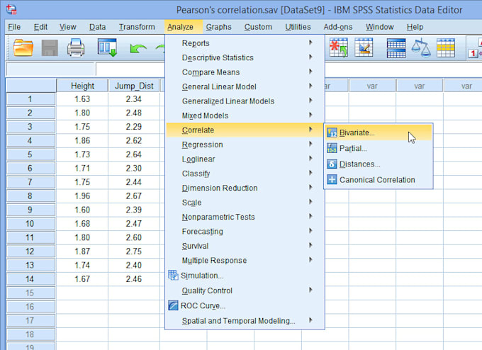correlation, interpretation and apa style formatting