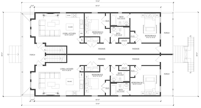 draw professional 2d house floor plans and front elevations