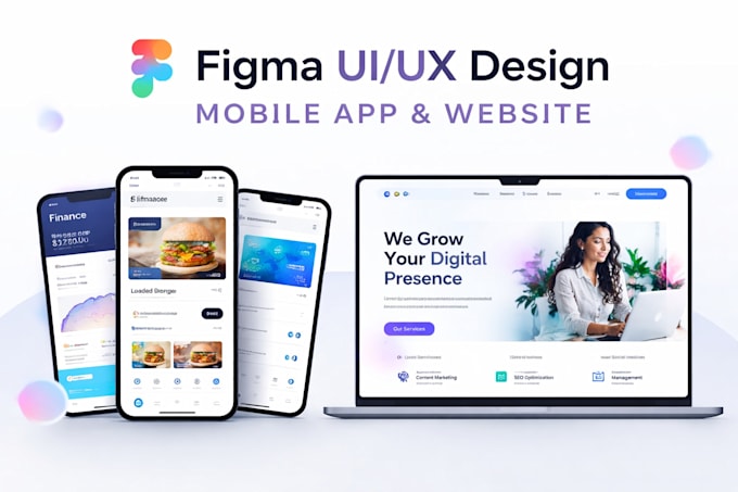 Design ui ux moderne pour application mobile et site web