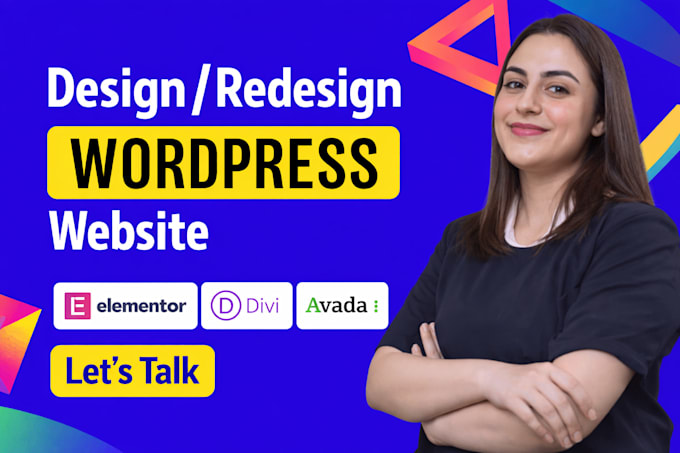 design, redesign responsive landing page, wordpress website using elementor pro